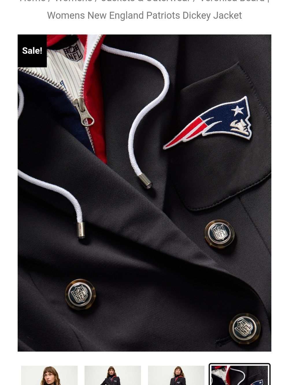 Veronica Beard Navy Patriots Logo Blazer - Picture 6 of 6